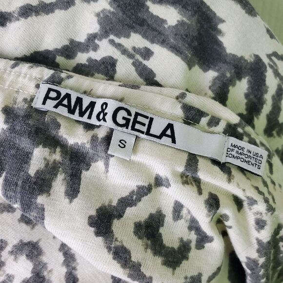 Pam & Gela Geometric Printed Asymmetrical Bodycon Skirt Small - Picture 6 of 6